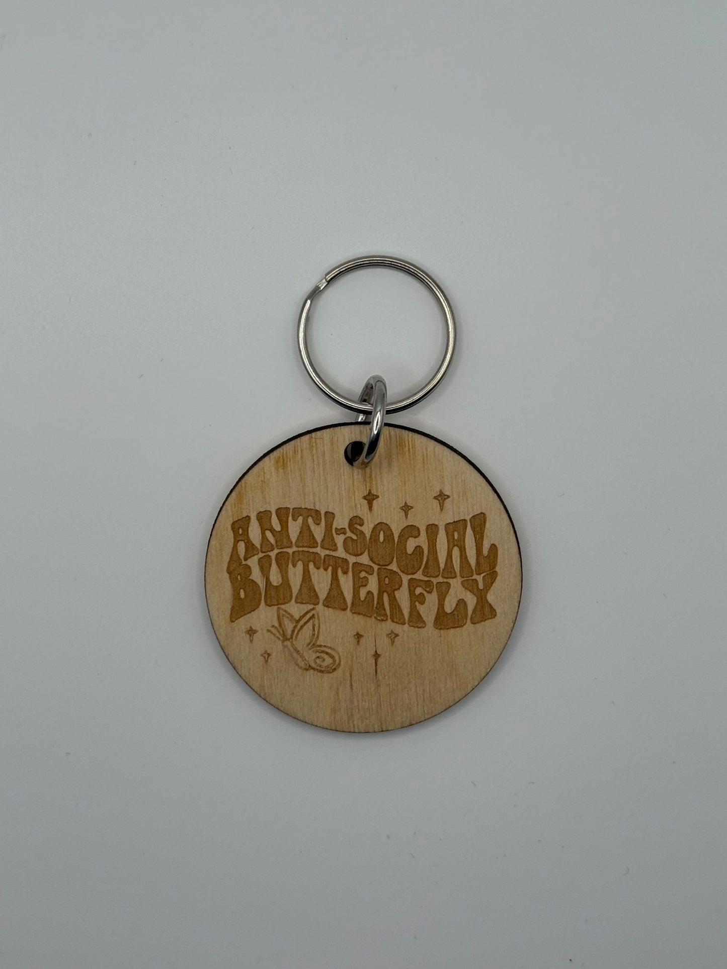 Antisocial Butterfly Keychain